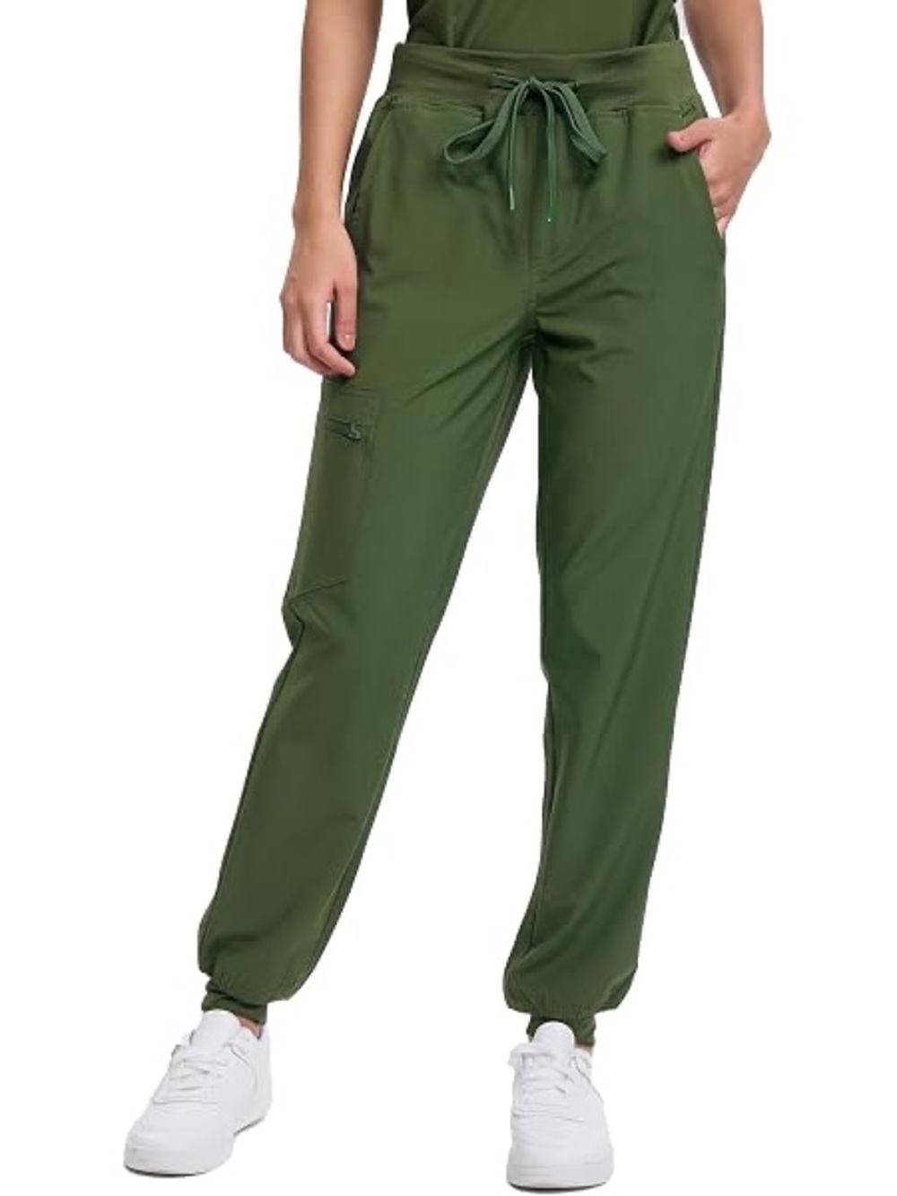 Men's Olive Green Drawstring Jogger Pants